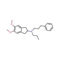 CCCN(CCCc1ccccc1)C1Cc2cc(OC)c(OC)cc2C1 ZINC000013471442