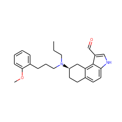 CCCN(CCCc1ccccc1OC)[C@@H]1CCc2ccc3[nH]cc(C=O)c3c2C1 ZINC000013741762