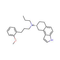 CCCN(CCCc1ccccc1OC)[C@@H]1CCc2ccc3[nH]ccc3c2C1 ZINC000013741743