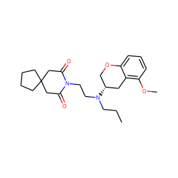 CCCN(CCN1C(=O)CC2(CCCC2)CC1=O)[C@@H]1COc2cccc(OC)c2C1 ZINC000013737061