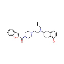 CCCN(CCN1CCN(C(=O)c2cc3ccccc3o2)CC1)[C@@H]1CCc2c(O)cccc2C1 ZINC000043011936