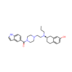 CCCN(CCN1CCN(C(=O)c2ccc3[nH]ccc3c2)CC1)[C@@H]1CCc2ccc(O)cc2C1 ZINC000043120183