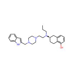 CCCN(CCN1CCN(Cc2cc3ccccc3[nH]2)CC1)[C@@H]1CCc2c(O)cccc2C1 ZINC000095574129