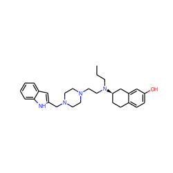 CCCN(CCN1CCN(Cc2cc3ccccc3[nH]2)CC1)[C@@H]1CCc2ccc(O)cc2C1 ZINC000043017398