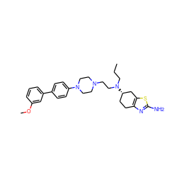 CCCN(CCN1CCN(c2ccc(-c3cccc(OC)c3)cc2)CC1)[C@H]1CCc2nc(N)sc2C1 ZINC000103253128