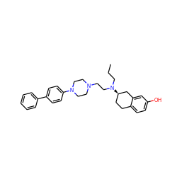 CCCN(CCN1CCN(c2ccc(-c3ccccc3)cc2)CC1)[C@@H]1CCc2ccc(O)cc2C1 ZINC000034875785