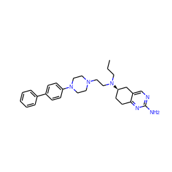 CCCN(CCN1CCN(c2ccc(-c3ccccc3)cc2)CC1)[C@@H]1CCc2nc(N)ncc2C1 ZINC000103253164