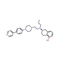 CCCN(CCN1CCN(c2ccc(-c3ccncc3)cc2)CC1)[C@@H]1CCc2c(O)cccc2C1 ZINC000064436341