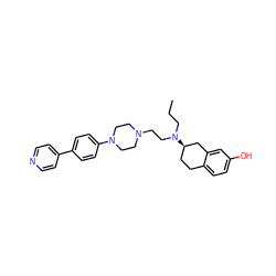 CCCN(CCN1CCN(c2ccc(-c3ccncc3)cc2)CC1)[C@@H]1CCc2ccc(O)cc2C1 ZINC000064391305