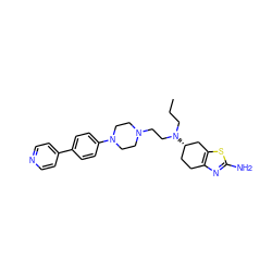 CCCN(CCN1CCN(c2ccc(-c3ccncc3)cc2)CC1)[C@H]1CCc2nc(N)sc2C1 ZINC000045254546