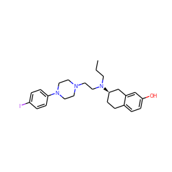 CCCN(CCN1CCN(c2ccc(I)cc2)CC1)[C@@H]1CCc2ccc(O)cc2C1 ZINC000064459450