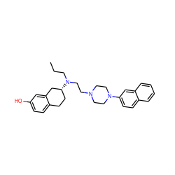 CCCN(CCN1CCN(c2ccc3ccccc3c2)CC1)[C@@H]1CCc2ccc(O)cc2C1 ZINC000045254730