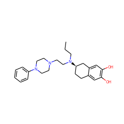 CCCN(CCN1CCN(c2ccccc2)CC1)[C@@H]1CCc2cc(O)c(O)cc2C1 ZINC000028964166