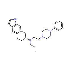 CCCN(CCN1CCN(c2ccccc2)CC1)[C@@H]1CCc2cc3cc[nH]c3cc2C1 ZINC000096923974