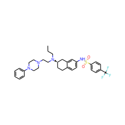 CCCN(CCN1CCN(c2ccccc2)CC1)[C@@H]1CCc2ccc(NS(=O)(=O)c3ccc(C(F)(F)F)cc3)cc2C1 ZINC000096923598