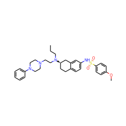 CCCN(CCN1CCN(c2ccccc2)CC1)[C@@H]1CCc2ccc(NS(=O)(=O)c3ccc(OC)cc3)cc2C1 ZINC000096923590