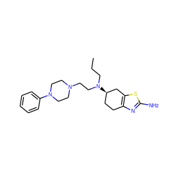 CCCN(CCN1CCN(c2ccccc2)CC1)[C@@H]1CCc2nc(N)sc2C1 ZINC000040380115