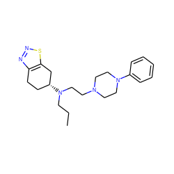 CCCN(CCN1CCN(c2ccccc2)CC1)[C@@H]1CCc2nnsc2C1 ZINC000040880283