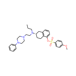 CCCN(CCN1CCN(c2ccccc2)CC1)[C@H]1CCc2c(cccc2OS(=O)(=O)c2ccc(OC)cc2)C1 ZINC000096923589