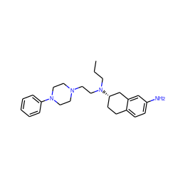 CCCN(CCN1CCN(c2ccccc2)CC1)[C@H]1CCc2ccc(N)cc2C1 ZINC000028964232