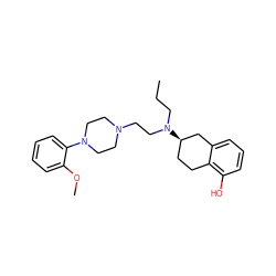 CCCN(CCN1CCN(c2ccccc2OC)CC1)[C@@H]1CCc2c(O)cccc2C1 ZINC000028964249