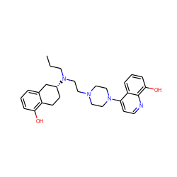 CCCN(CCN1CCN(c2ccnc3c(O)cccc23)CC1)[C@@H]1CCc2c(O)cccc2C1 ZINC000045374156