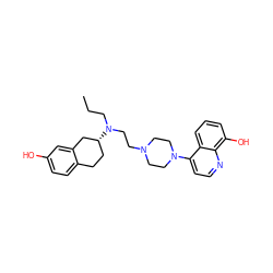 CCCN(CCN1CCN(c2ccnc3c(O)cccc23)CC1)[C@@H]1CCc2ccc(O)cc2C1 ZINC000045374148