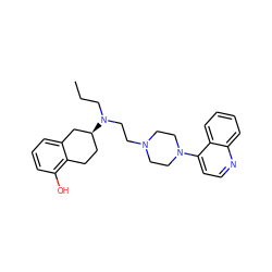 CCCN(CCN1CCN(c2ccnc3ccccc23)CC1)[C@H]1CCc2c(O)cccc2C1 ZINC000045368361