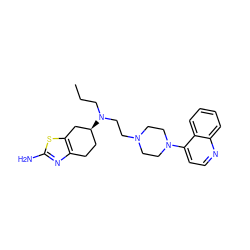 CCCN(CCN1CCN(c2ccnc3ccccc23)CC1)[C@H]1CCc2nc(N)sc2C1 ZINC000045300632