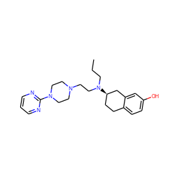 CCCN(CCN1CCN(c2ncccn2)CC1)[C@@H]1CCc2ccc(O)cc2C1 ZINC000064415648