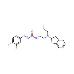 CCCN(CCNC(=O)/N=N/c1ccc(F)c(F)c1)C1Cc2ccccc2C1 ZINC000473110523