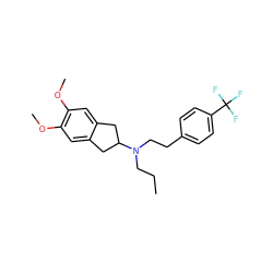 CCCN(CCc1ccc(C(F)(F)F)cc1)C1Cc2cc(OC)c(OC)cc2C1 ZINC000013471434