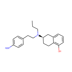 CCCN(CCc1ccc(N)cc1)[C@@H]1CCc2c(O)cccc2C1 ZINC000013446566