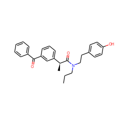 CCCN(CCc1ccc(O)cc1)C(=O)[C@@H](C)c1cccc(C(=O)c2ccccc2)c1 ZINC000043075159