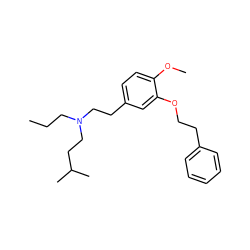 CCCN(CCc1ccc(OC)c(OCCc2ccccc2)c1)CCC(C)C ZINC000013795853