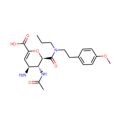 CCCN(CCc1ccc(OC)cc1)C(=O)[C@@H]1OC(C(=O)O)=C[C@H](N)[C@H]1NC(C)=O ZINC000013778781