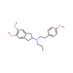 CCCN(CCc1ccc(OC)cc1)C1Cc2cc(OC)c(OC)cc2C1 ZINC000013471430