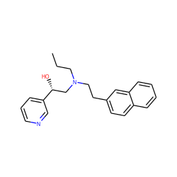 CCCN(CCc1ccc2ccccc2c1)C[C@@H](O)c1cccnc1 ZINC000029063726