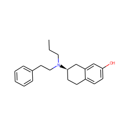 CCCN(CCc1ccccc1)[C@@H]1CCc2ccc(O)cc2C1 ZINC000013759818