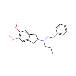 CCCN(CCc1ccccc1)C1Cc2cc(OC)c(OC)cc2C1 ZINC000013471423