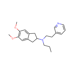 CCCN(CCc1cccnc1)C1Cc2cc(OC)c(OC)cc2C1 ZINC000013471440