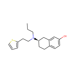 CCCN(CCc1cccs1)[C@@H]1CCc2ccc(O)cc2C1 ZINC000013759816