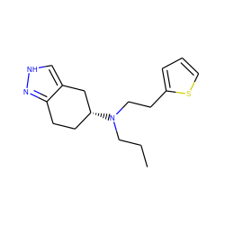 CCCN(CCc1cccs1)[C@@H]1CCc2n[nH]cc2C1 ZINC000026471387