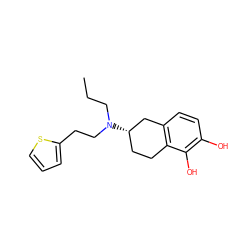 CCCN(CCc1cccs1)[C@H]1CCc2c(ccc(O)c2O)C1 ZINC000013493218