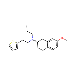 CCCN(CCc1cccs1)[C@H]1CCc2ccc(OC)cc2C1 ZINC000013759805