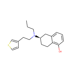 CCCN(CCc1ccsc1)[C@@H]1CCc2c(O)cccc2C1 ZINC000005833412