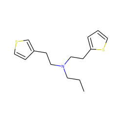 CCCN(CCc1ccsc1)CCc1cccs1 ZINC000013474739