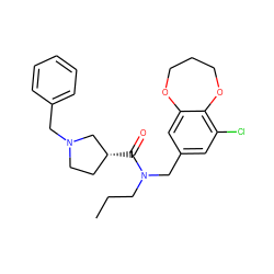 CCCN(Cc1cc(Cl)c2c(c1)OCCCO2)C(=O)[C@@H]1CCN(Cc2ccccc2)C1 ZINC000114100098