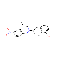 CCCN(Cc1ccc([N+](=O)[O-])cc1)[C@@H]1CCc2c(cccc2OC)C1 ZINC000026277457