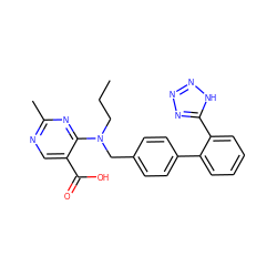 CCCN(Cc1ccc(-c2ccccc2-c2nnn[nH]2)cc1)c1nc(C)ncc1C(=O)O ZINC000013832793